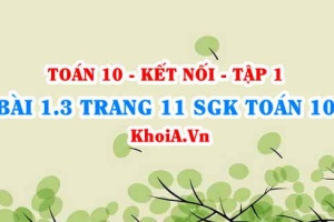Bài 1.3 trang 11 SGK Toán 10 tập 1 Kết nối tri thức